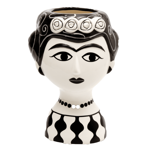 Kitsch Kitchen - Vaas Marisol zwart-wit